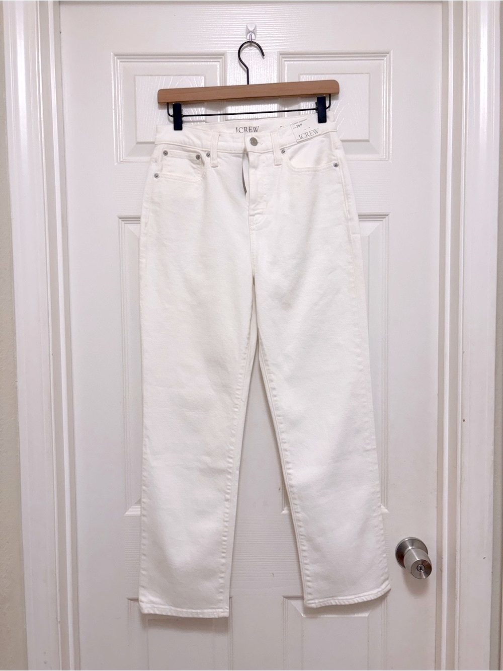 NWT J.Crew Classic Straight Jeans in White - Picture 5 of 10